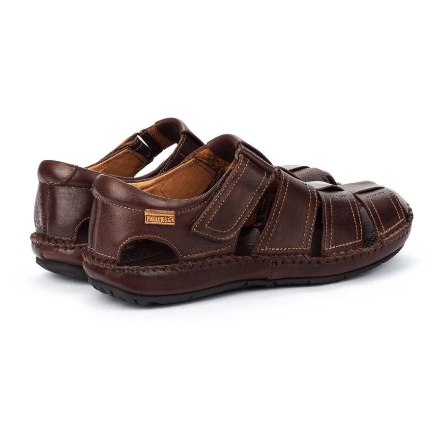 Brown Pikolinos TARIFA Men's Sandals | DUAG41608