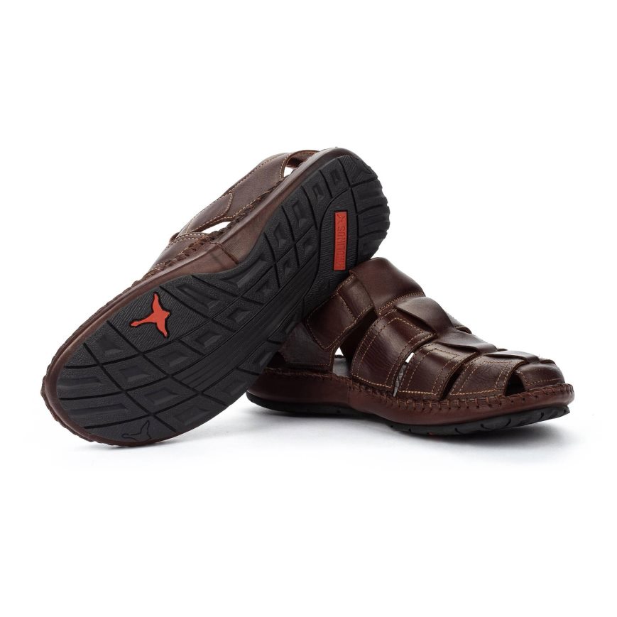 Brown Pikolinos TARIFA Men's Sandals | DUAG41608