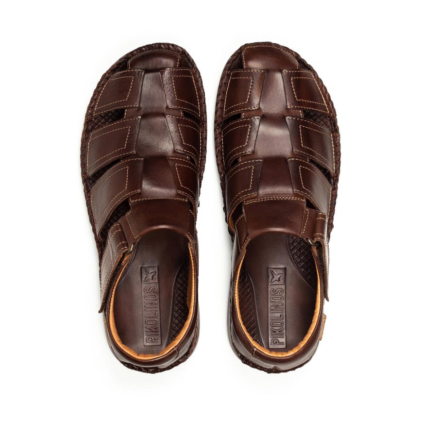 Brown Pikolinos TARIFA Men's Sandals | DUAG41608