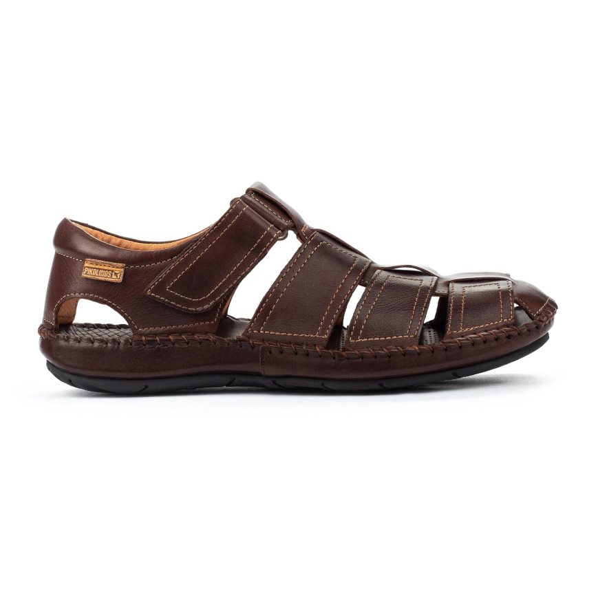 Brown Pikolinos TARIFA Men\'s Sandals | DUAG41608