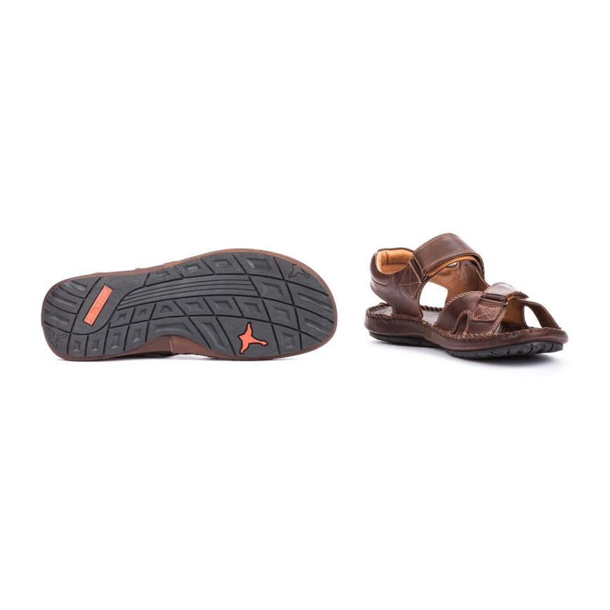 Brown Pikolinos TARIFA Men's Sandals | HAOX87409