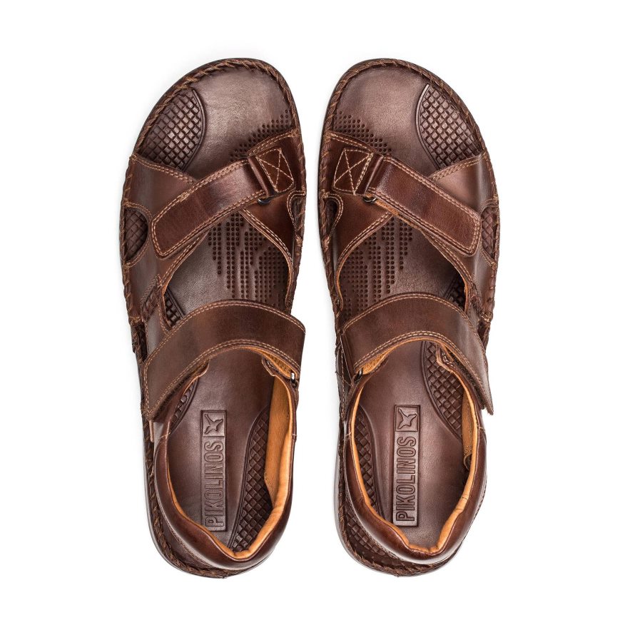 Brown Pikolinos TARIFA Men's Sandals | HAOX87409