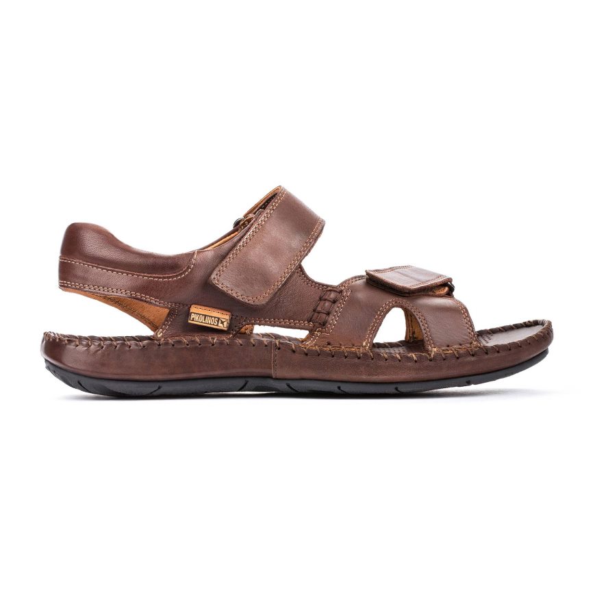 Brown Pikolinos TARIFA Men\'s Sandals | HAOX87409