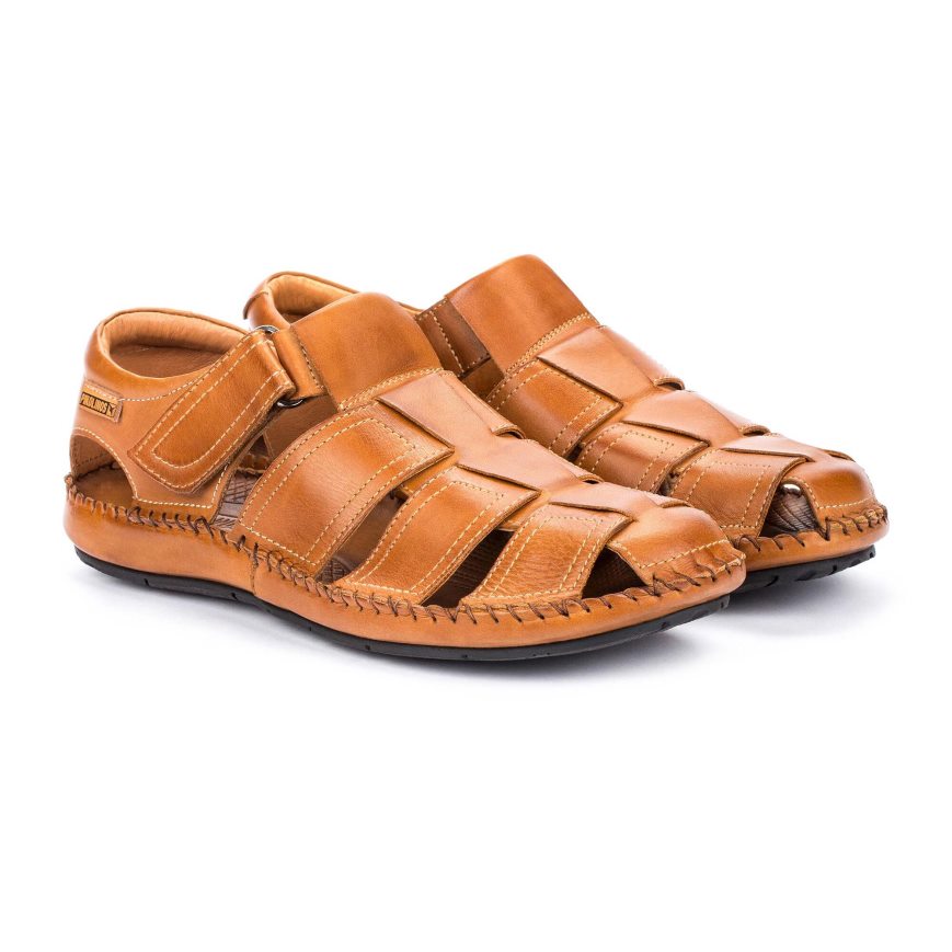 Brown Pikolinos TARIFA Men's Sandals | WCJB3T647