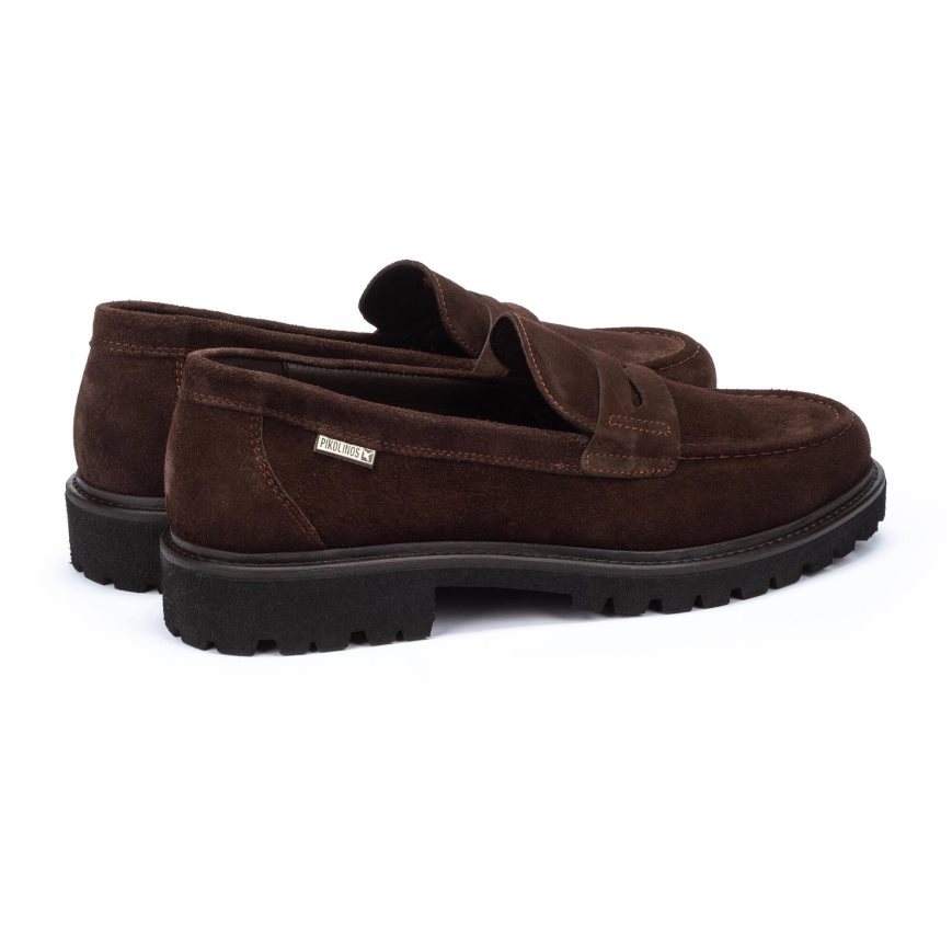 Brown Pikolinos TOLEDO Men's Moccasins | OMRZ26317