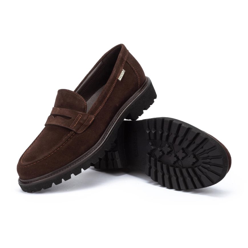 Brown Pikolinos TOLEDO Men's Moccasins | OMRZ26317