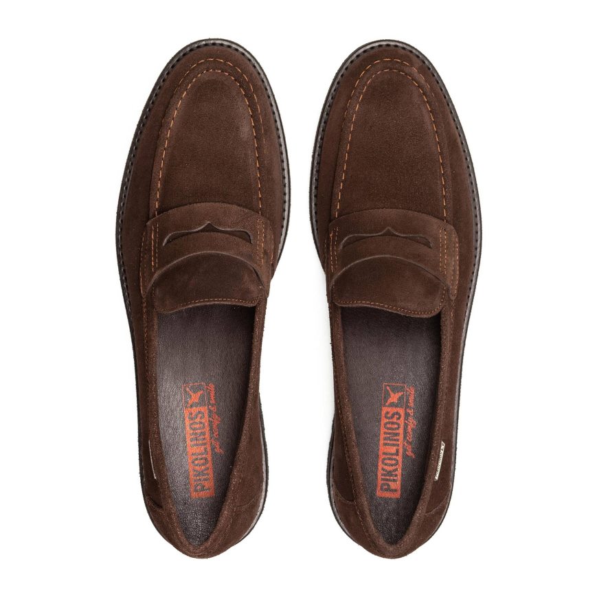 Brown Pikolinos TOLEDO Men's Moccasins | OMRZ26317