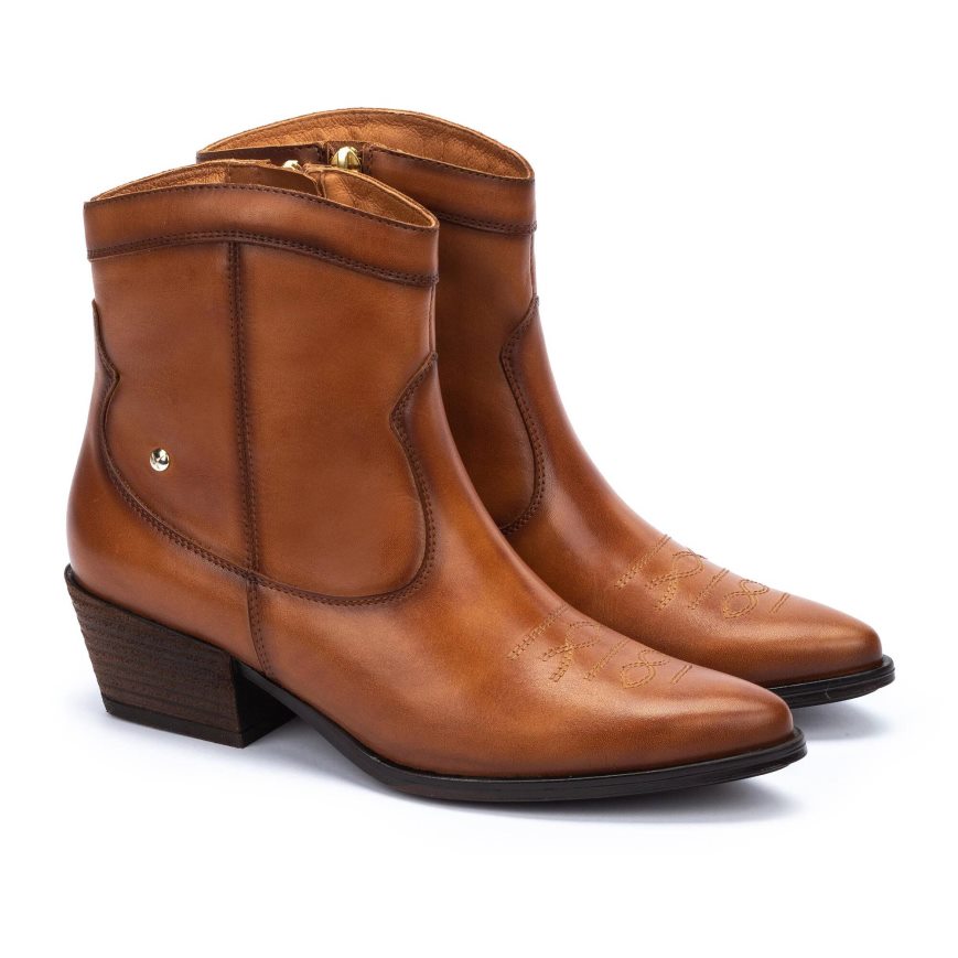 Brown Pikolinos VERGEL Women's Ankle Boots | XLEZ482T0