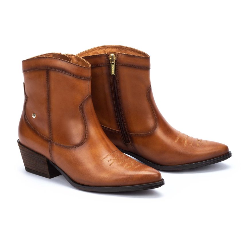 Brown Pikolinos VERGEL Women's Ankle Boots | XLEZ482T0