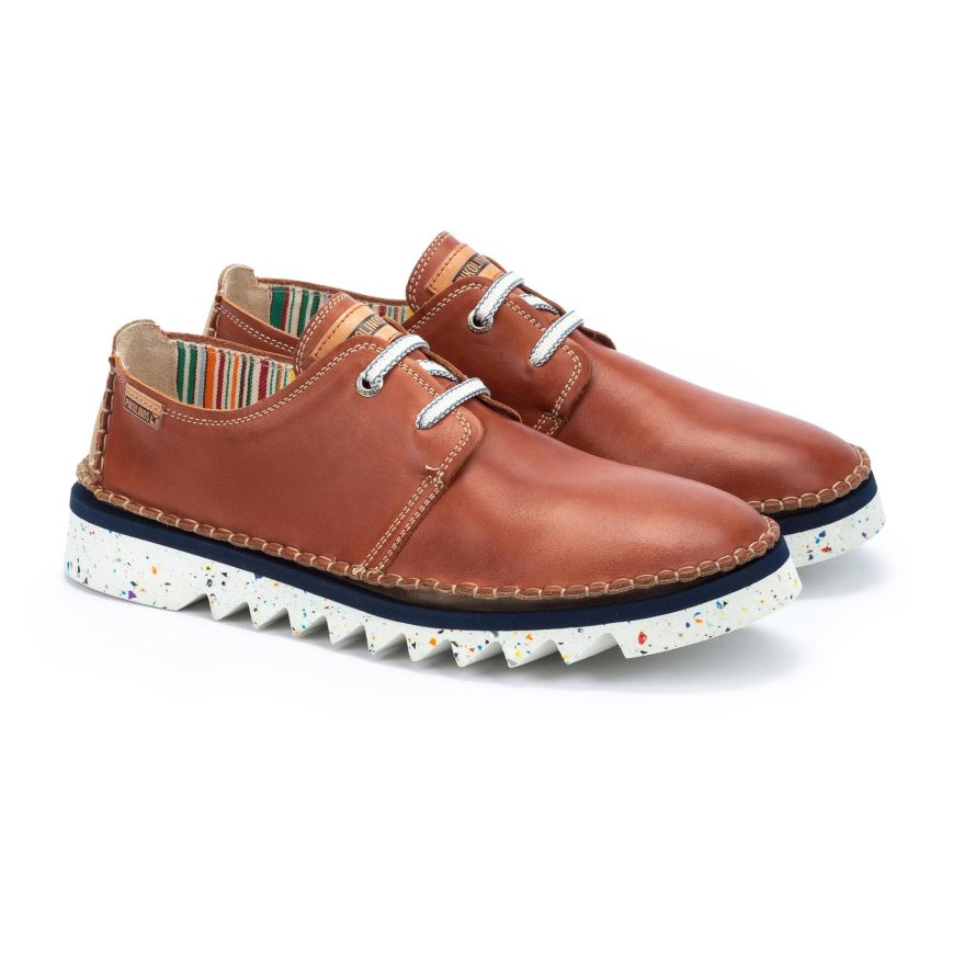 Brown Pikolinos VILLENA Men's Lace Up Shoes | YRBV70423