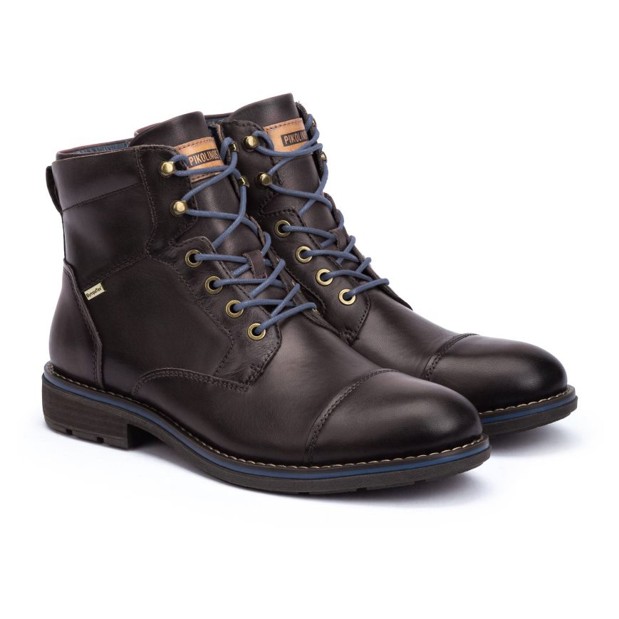 Brown Pikolinos YORK Men's Ankle Boots | FRTI4T802