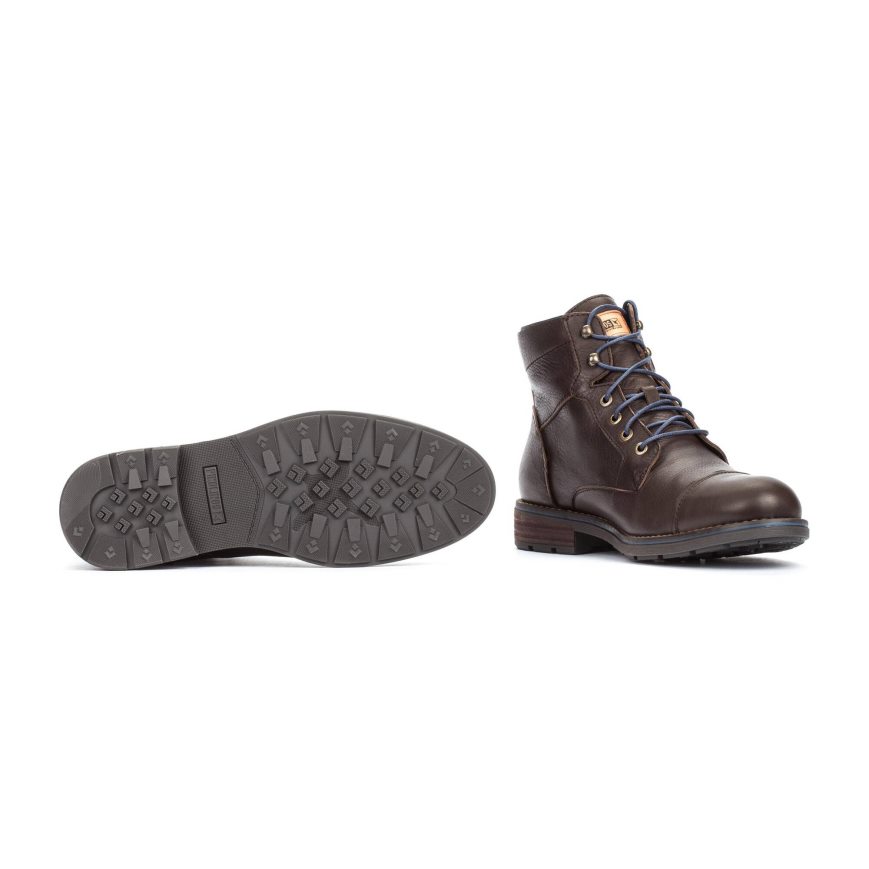 Brown Pikolinos YORK Men's Ankle Boots | FRTI4T802