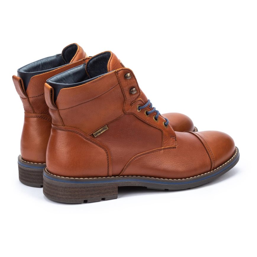 Brown Pikolinos YORK Men's Ankle Boots | GNWA67213