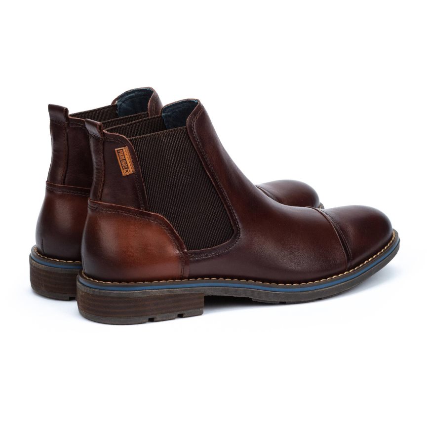 Brown Pikolinos YORK Men's Ankle Boots | MHZD67918