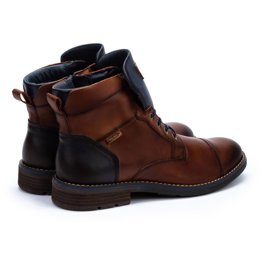 Brown Pikolinos YORK Men's Ankle Boots | ZAWJ46T02