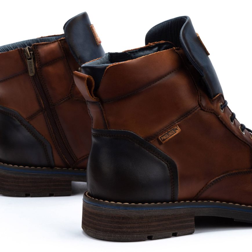 Brown Pikolinos YORK Men's Ankle Boots | ZAWJ46T02