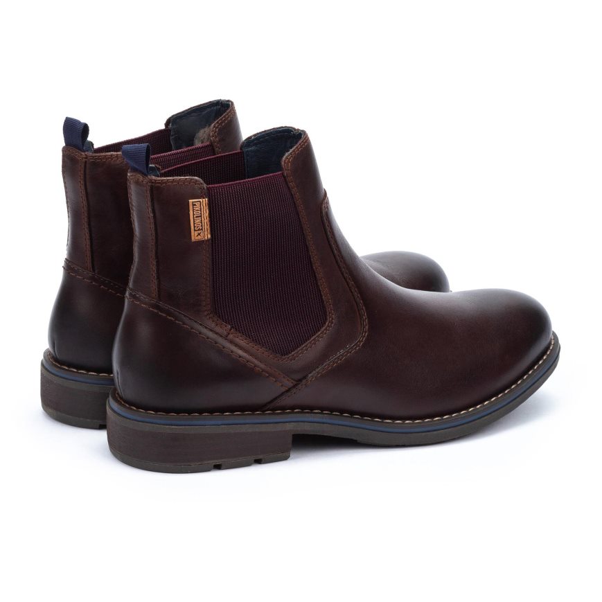 Brown Pikolinos YORK Men's Chelsea Boots | ZNPB94306