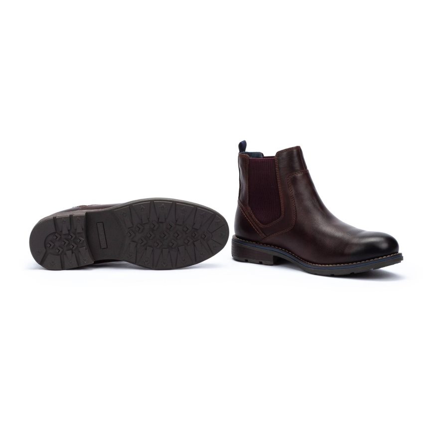 Brown Pikolinos YORK Men's Chelsea Boots | ZNPB94306