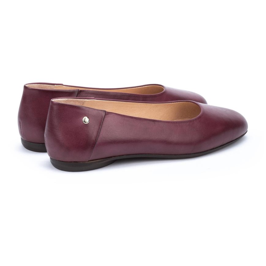 Burgundy Pikolinos ALMERIA Women's Ballet Flats | DXME08139