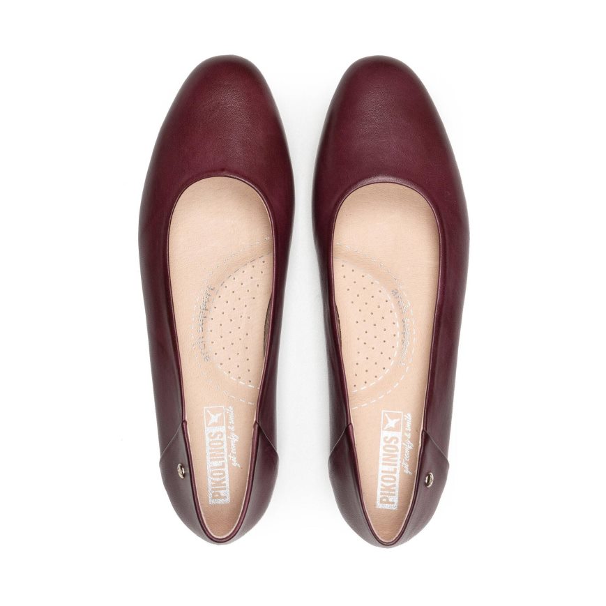 Burgundy Pikolinos ALMERIA Women's Ballet Flats | DXME08139