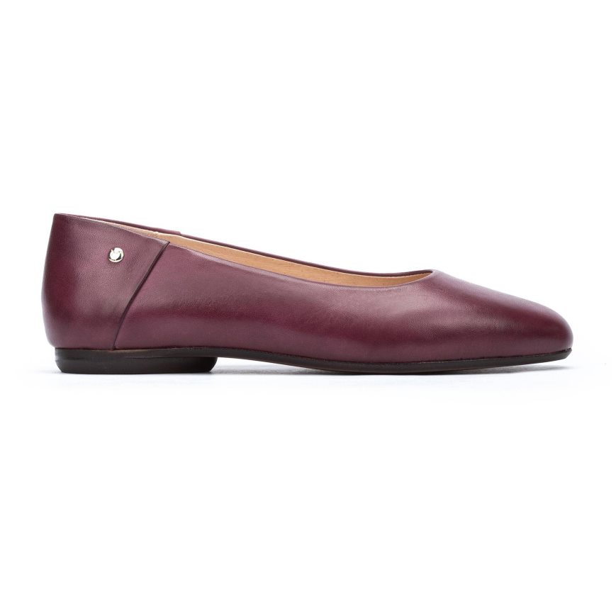 Burgundy Pikolinos ALMERIA Women\'s Ballet Flats | DXME08139