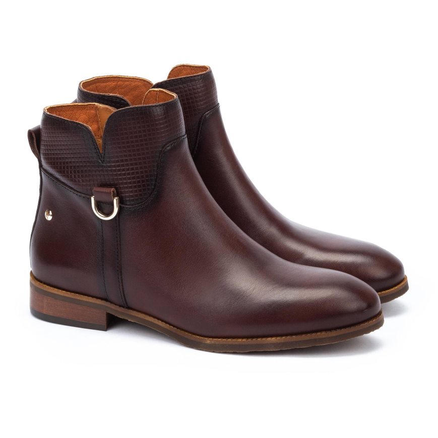 Burgundy Pikolinos ROYAL Women's Ankle Boots | ZUSW3486T