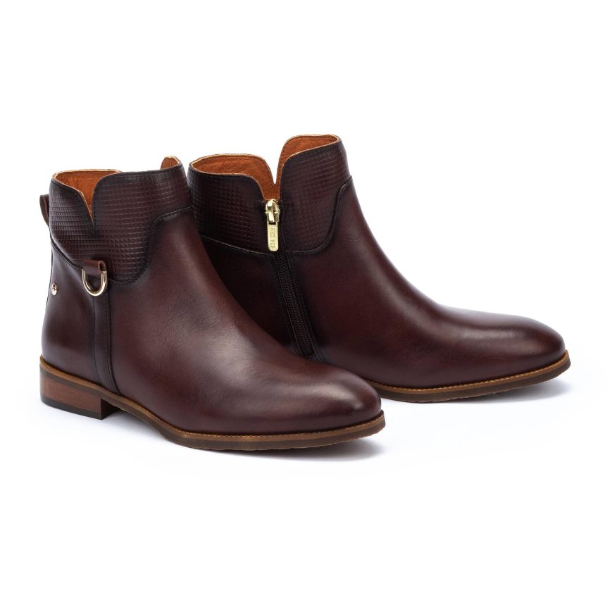 Burgundy Pikolinos ROYAL Women's Ankle Boots | ZUSW3486T