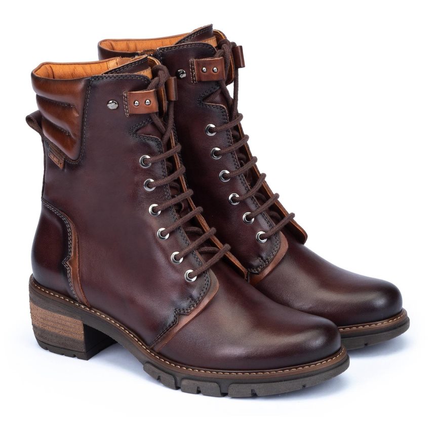 Burgundy Pikolinos SAN SEBASTIAN Women's Ankle Boots | MUGF423T7