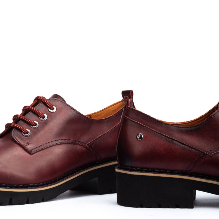 Burgundy Pikolinos VICAR Women's Derby Shoes | OBZH61709