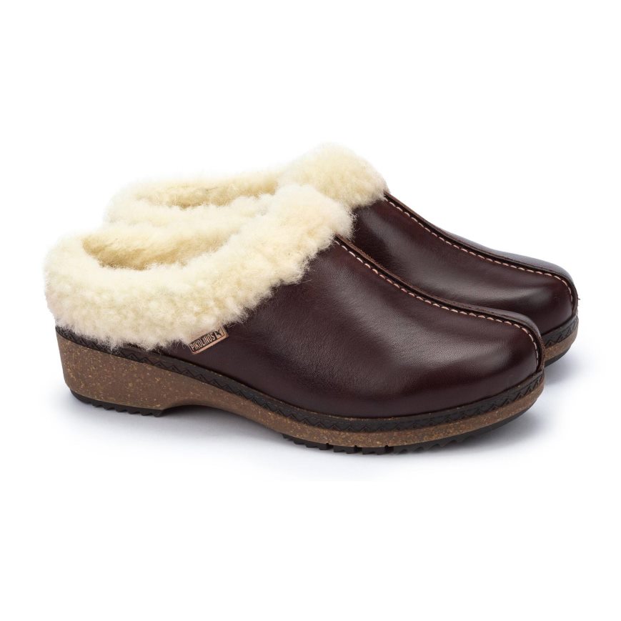 Chocolate Pikolinos GRANADA Women's Clogs | VMAJ9T307