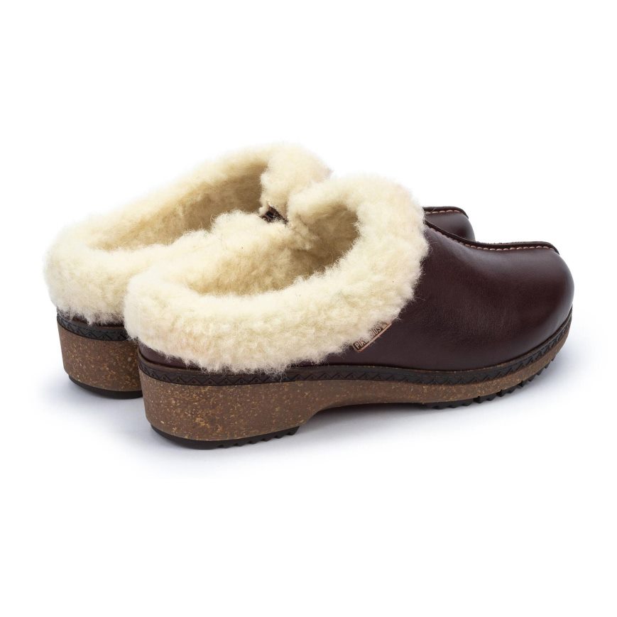 Chocolate Pikolinos GRANADA Women's Clogs | VMAJ9T307