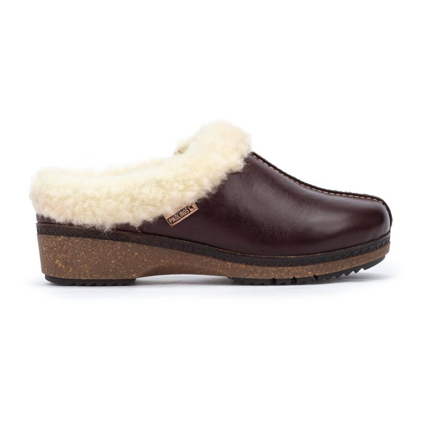 Chocolate Pikolinos GRANADA Women\'s Clogs | VMAJ9T307