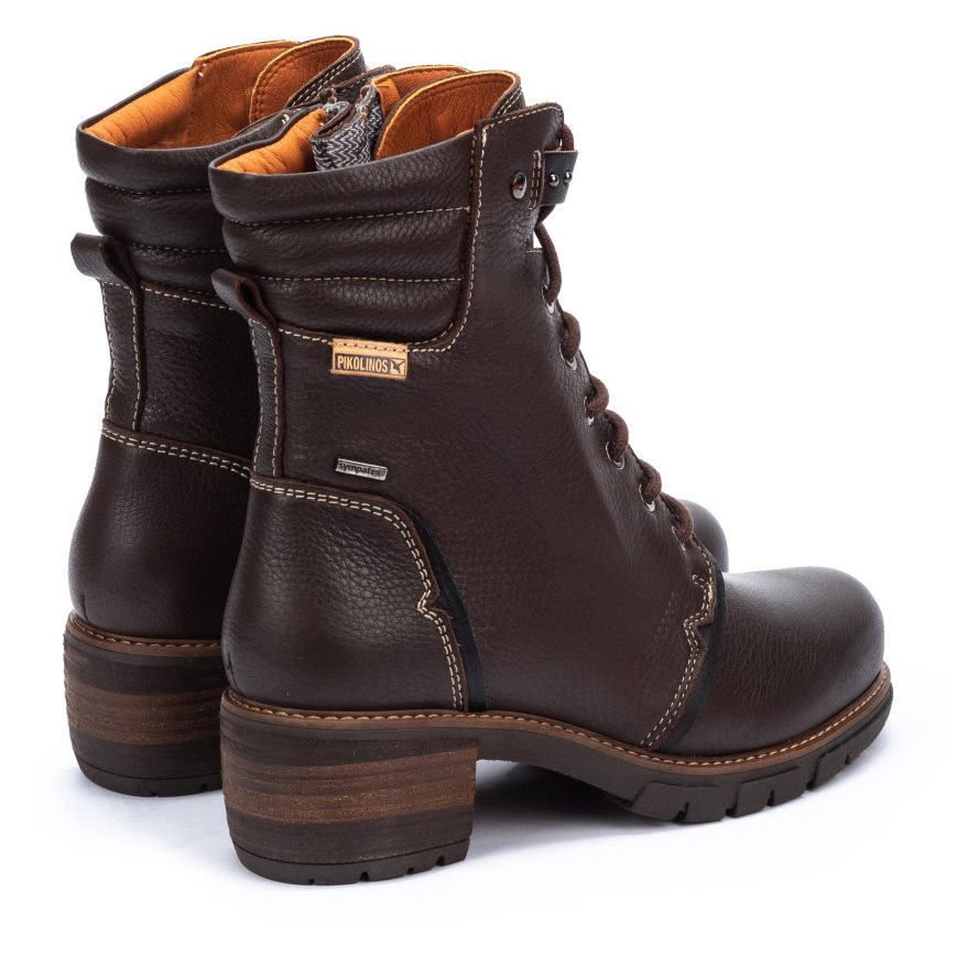 Chocolate Pikolinos SAN SEBASTIAN Women's Ankle Boots | ECIG710T2