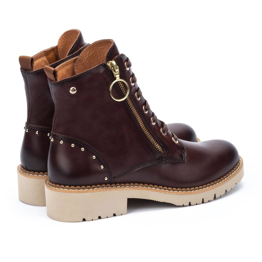 Chocolate Pikolinos VICAR Women's Ankle Boots | JEUG62314