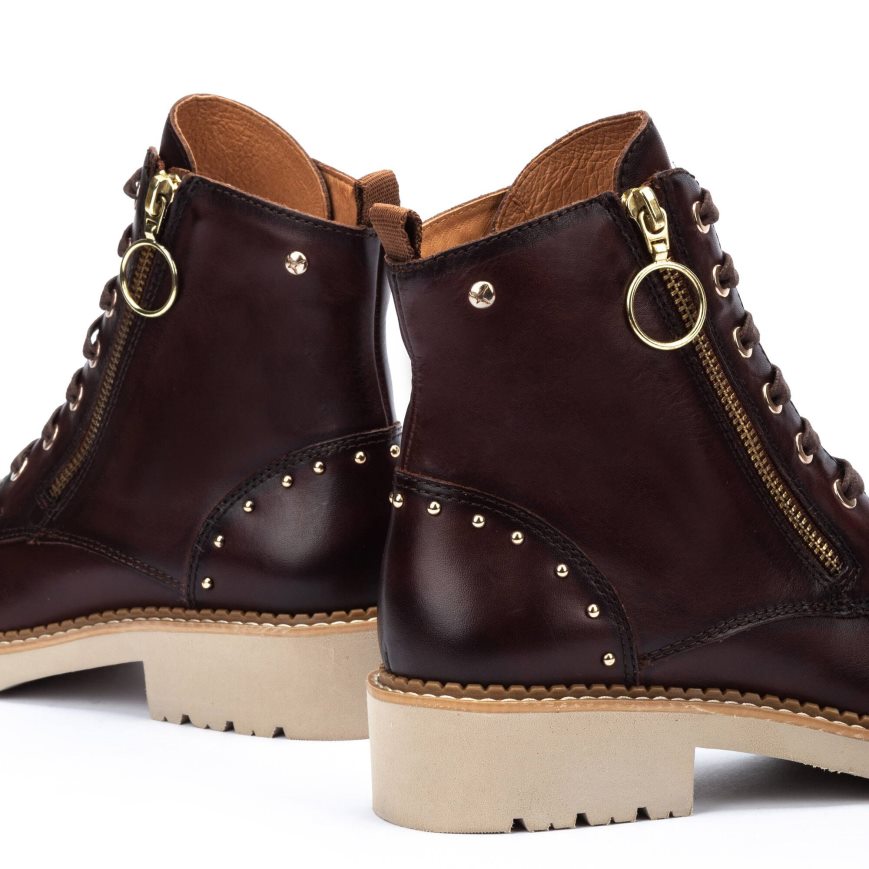 Chocolate Pikolinos VICAR Women's Ankle Boots | JEUG62314