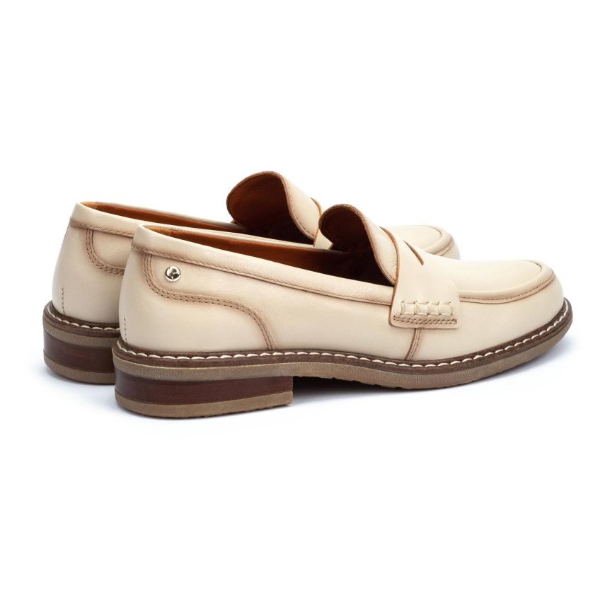 Cream Pikolinos ALDAYA Women's Loafers | CMAI83749