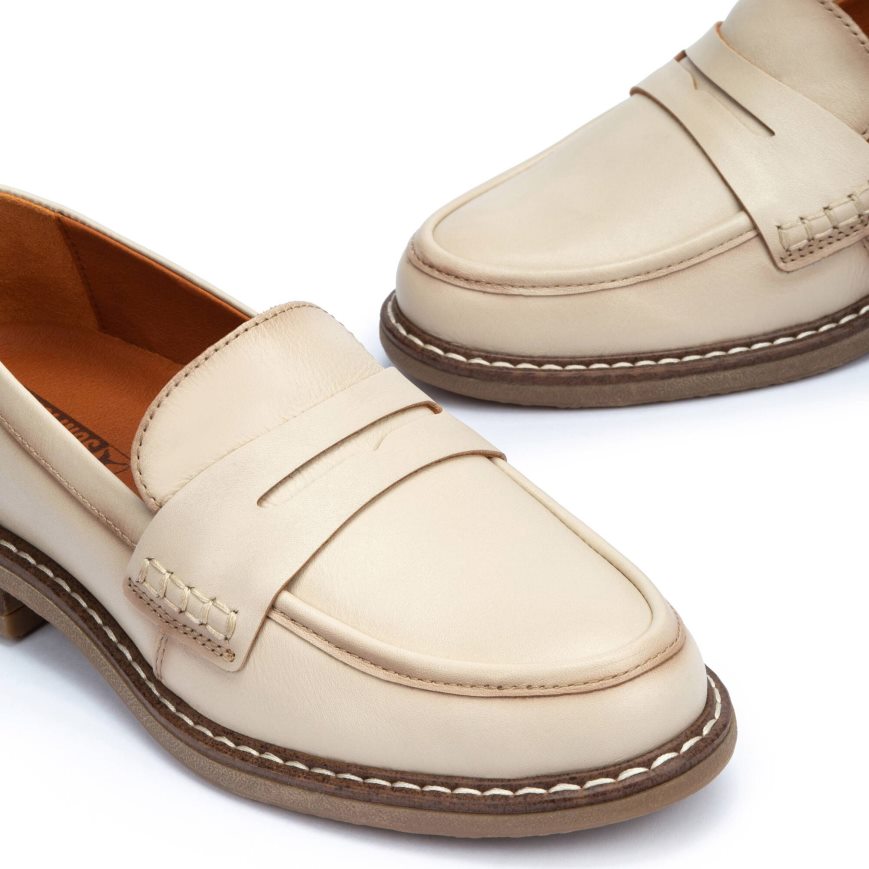 Cream Pikolinos ALDAYA Women's Loafers | CMAI83749