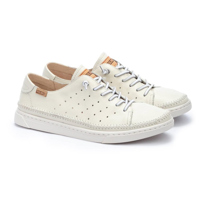 Cream Pikolinos ALICANTE Men's Sneakers | MIBL96820