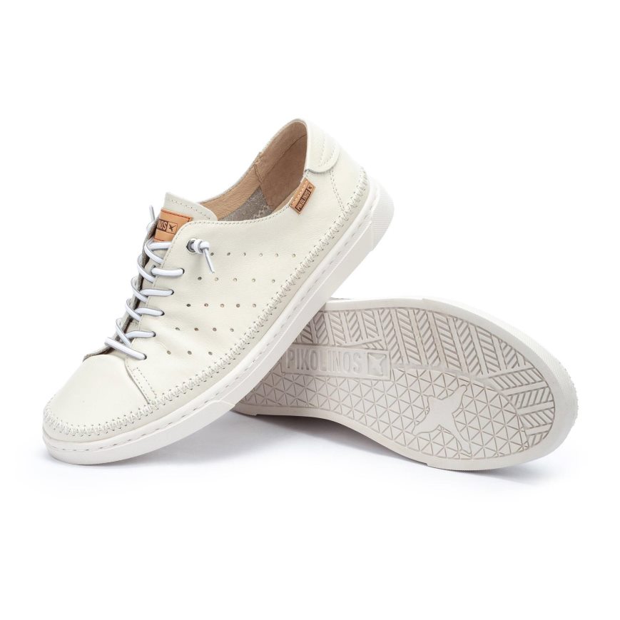 Cream Pikolinos ALICANTE Men's Sneakers | MIBL96820