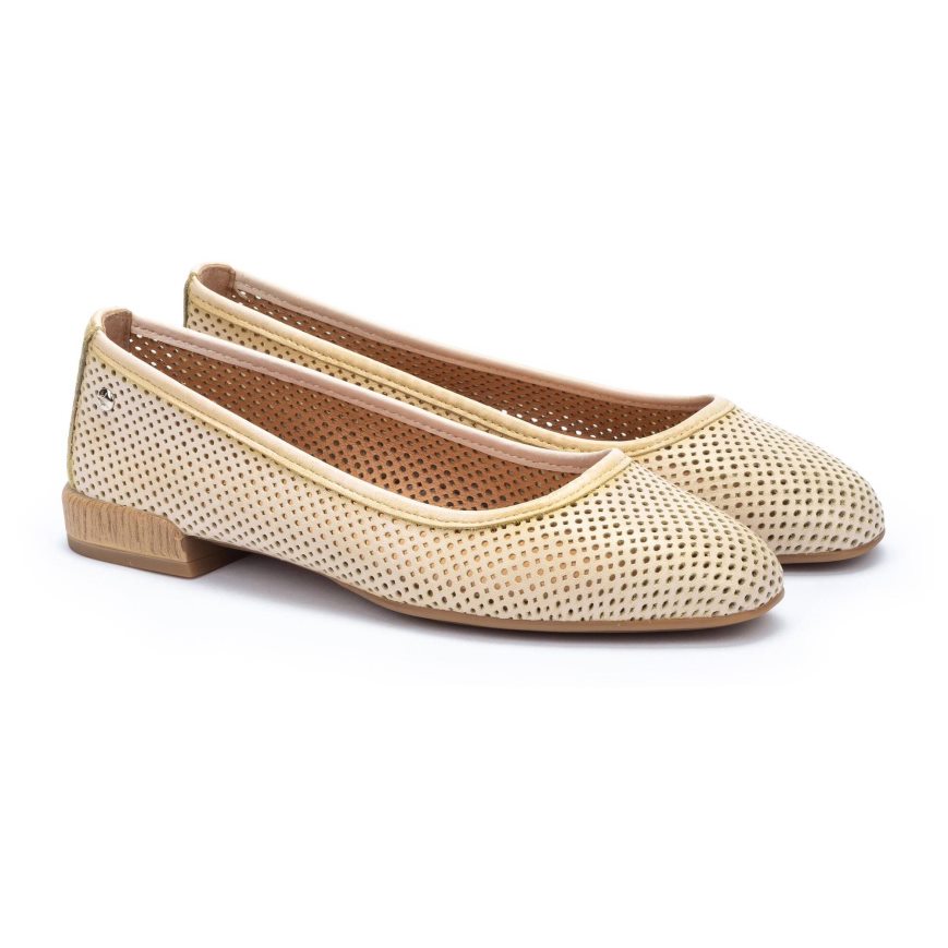 Cream Pikolinos ALMERIA Women's Ballet Flats | ZRIN42913