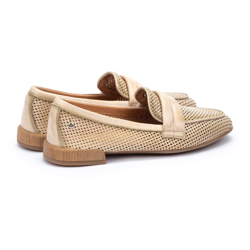 Cream Pikolinos ALMERIA Women's Loafers | DIOP968T3