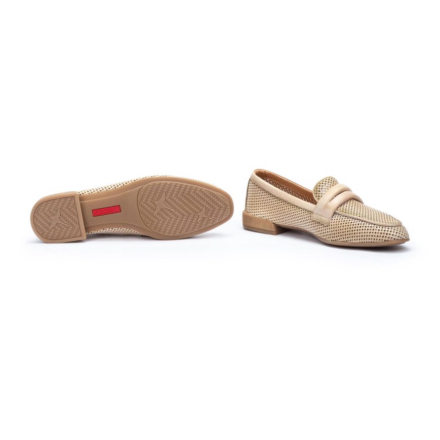 Cream Pikolinos ALMERIA Women's Loafers | DIOP968T3