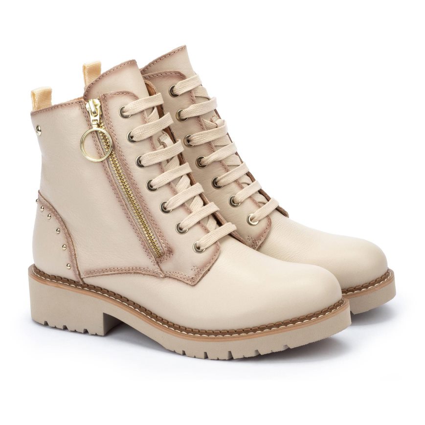 Cream Pikolinos VICAR Women's Ankle Boots | MWTR9601T