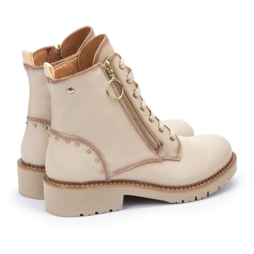 Cream Pikolinos VICAR Women's Ankle Boots | MWTR9601T