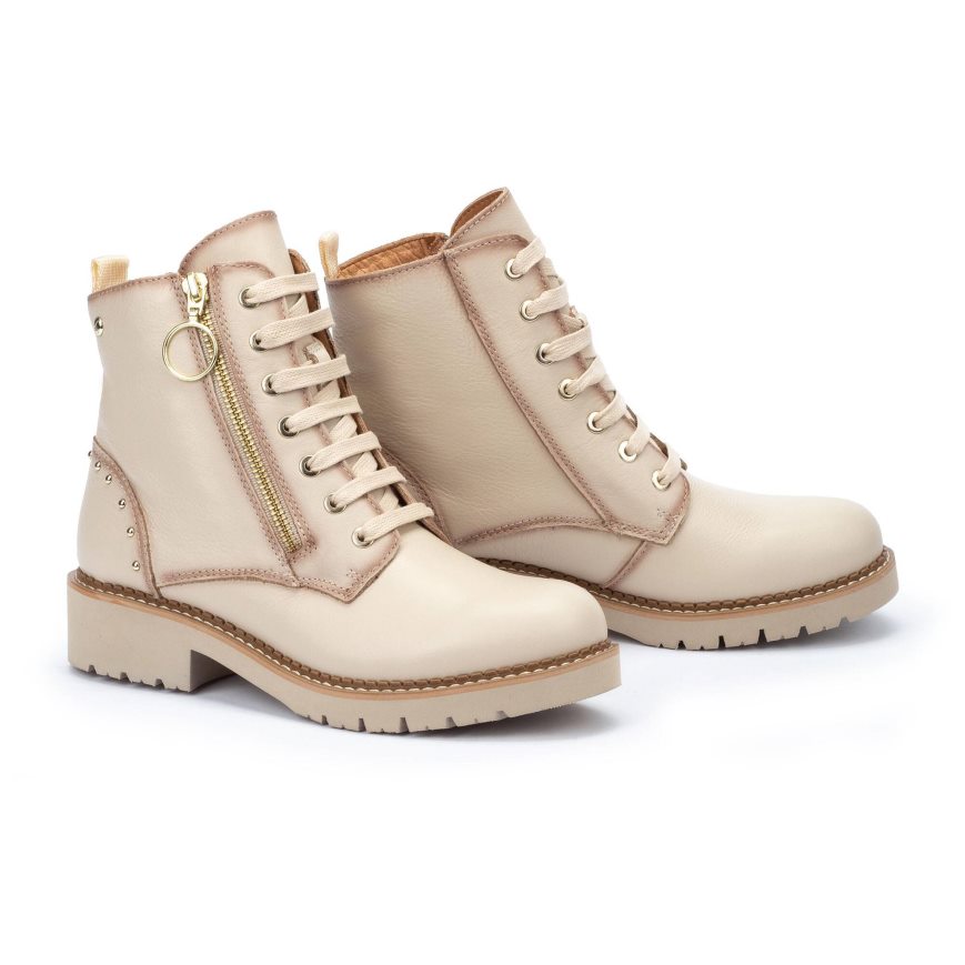 Cream Pikolinos VICAR Women's Ankle Boots | MWTR9601T