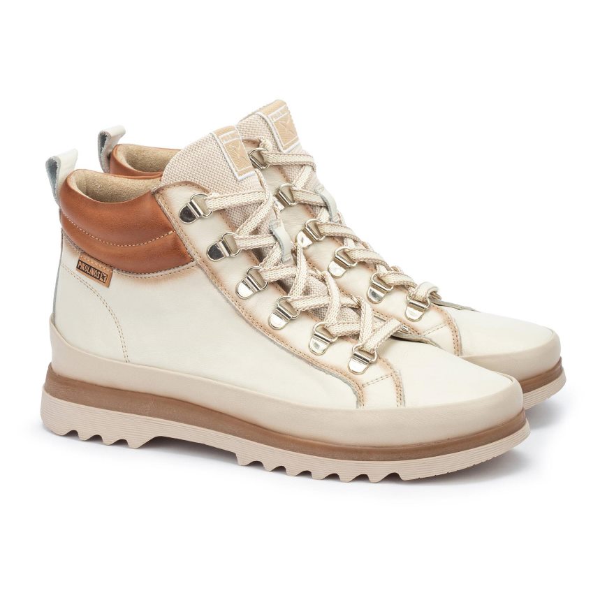 Cream Pikolinos VIGO Women's Ankle Boots | SOPZ9430T