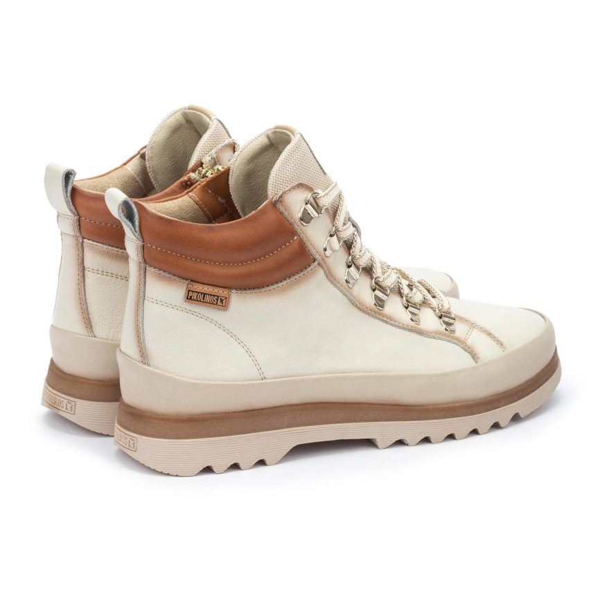 Cream Pikolinos VIGO Women's Ankle Boots | SOPZ9430T