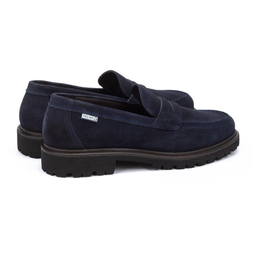 Dark Blue Pikolinos TOLEDO Men's Moccasins | JOIM93460