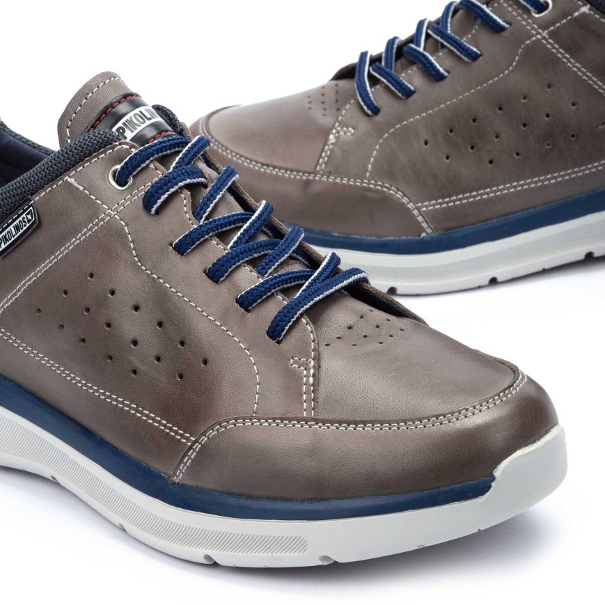 Dark Grey Pikolinos BIAR Men's Sneakers | XI1Q24839