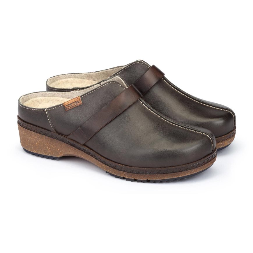 Dark Grey Pikolinos GRANADA Women's Clogs | MPLN916T3